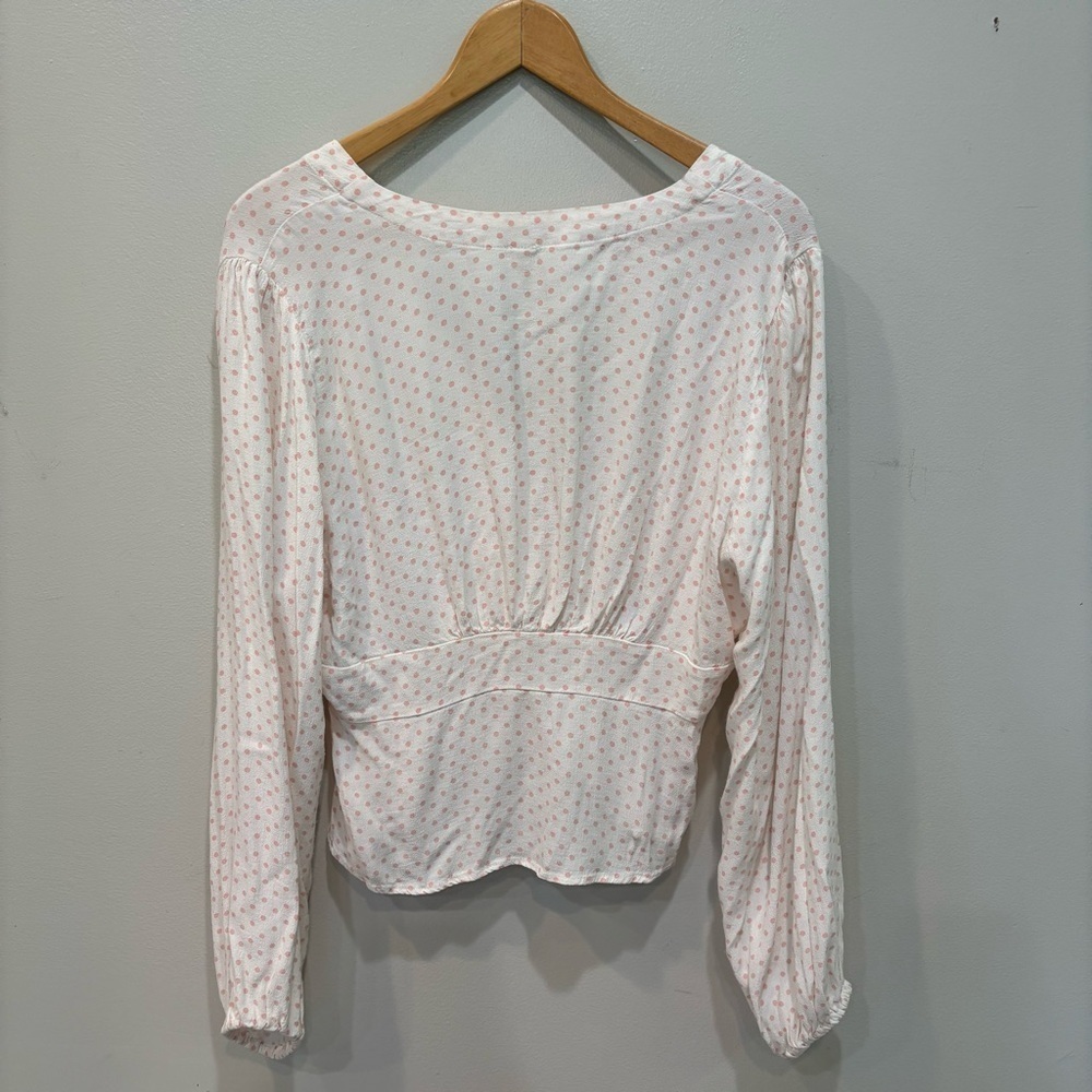 Free People Love Street Pink Ivory Top Women’s Size Medium - Picture 7 of 10